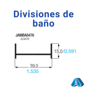 Divisiones de baño (Con rieles)