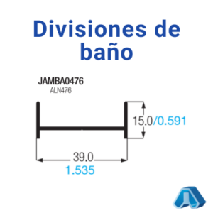 Divisiones de baño (Con rieles)