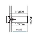 Fachada Stick Serie 45 Alumina