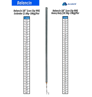 Balancin 3/8 (1.6 Kg – 10 Kg)/Par