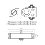 Cierra puerta 40-65 kg hidráulico para puertas | ALUACE