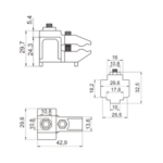 Freno carro para Alu1764