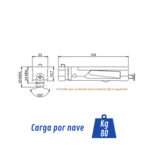 Rodamiento Sencillo Koncept 70 en Agujas | Capacidad 80 kg