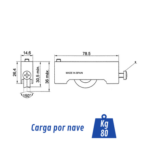 Rueda Serie 50 Graduable en Agujas | Capacidad 80 kg