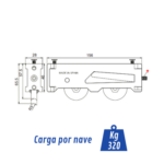 Rodamiento sistema 7038 Tándem para Aln701 en agujas